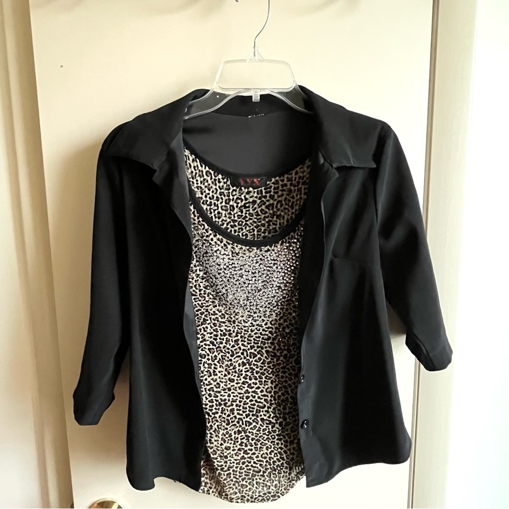 Light Business Blazer Suit Jacket & tank top Size PS